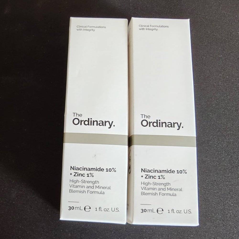 The Ordinary Niacinamide 10% + Zinc 1% Skincare Serum 1oz Pack of 2